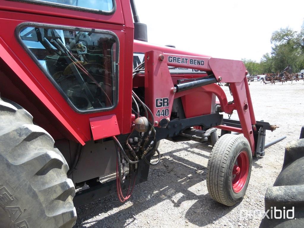 MF 1085 TRACTOR W/ GREAT BEND 440 LOADER (SERIAL # 9B76027) (SHOWING APPX 4,788 HOURS)