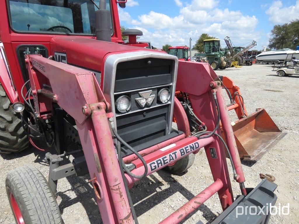 MF 1085 TRACTOR W/ GREAT BEND 440 LOADER (SERIAL # 9B76027) (SHOWING APPX 4,788 HOURS)