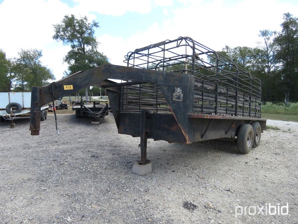 16' GOOSENECK CATTLE TRAILER VIN # 7908