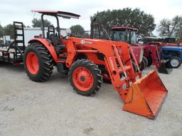 KUBOTA M6060 TRACTOR W/ KUBOTA LA1154 LOADER (SERIAL # 59120) (SHOWING APPX 924 HOURS, UP TO BUYER T