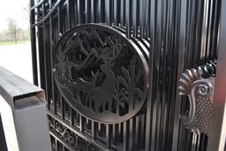 2 - 7' WROUGHT IRON DEER GATES