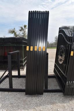 2 - 7' WROUGHT IRON DEER GATES
