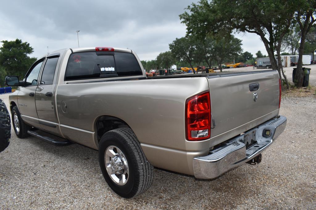 2005 DODGE 2500 DIESEL PICKUP (VIN # 3D7KR28C25G760240) (SHOWING APPX 333,486 MILES, UP TO THE BUYER