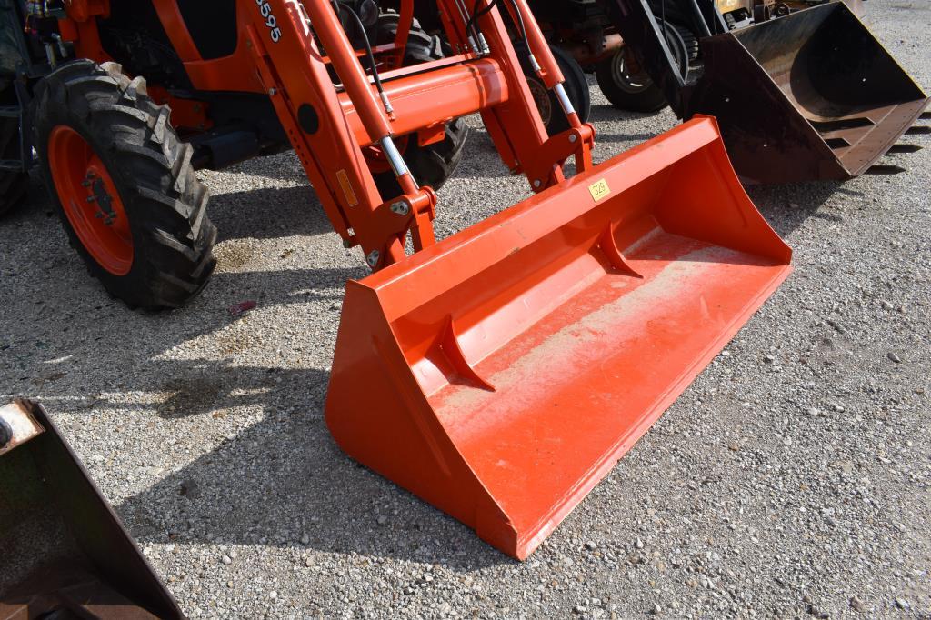 KUBOTA MS-111 TRACTOR W/ KUBOTA M8595 LOADER (SERIAL # 52039) (SHOWING APPX 1,098 HOURS, UP TO THE B