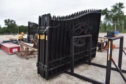 2 - 10' WROUGHT IRON DEER GATES