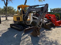 VOLVO ECR38 EXCAVATOR (SERIAL # VCECR380A00011712) (SHOWING APPX 1,197 HOURS, UP TO THE BUYER TO DO