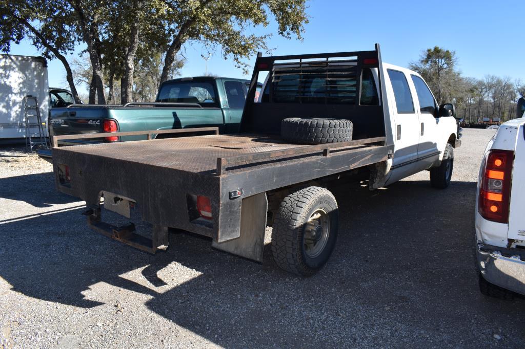 1999 FORD F250 SUPER DUTY XLT PICKUP (VIN # 1FTNW21S3XEA70377) (SHOWING APPX 261,143 MILES,  UP TO T