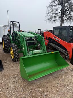 JD 5055E TRACTOR W/ JD H240 LOADER (SERIAL # 1PY5055ELFY110871) (SHOWING APPX 762 HOURS, UP TO THE B