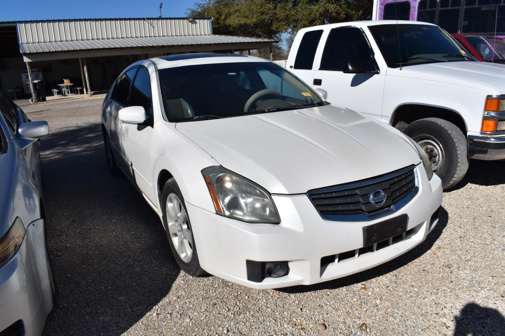 2008 NISSAN MAXIMA CAR (VIN # 1N4BA41E78C818994) (SHOWING APPX 123,316 MILES, UP TO THE BUYER TO DO