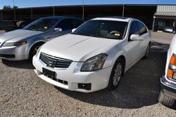 2008 NISSAN MAXIMA CAR (VIN # 1N4BA41E78C818994) (SHOWING APPX 123,316 MILES, UP TO THE BUYER TO DO