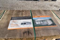 23' X 22' DOUBLE GARAGE METAL SHED