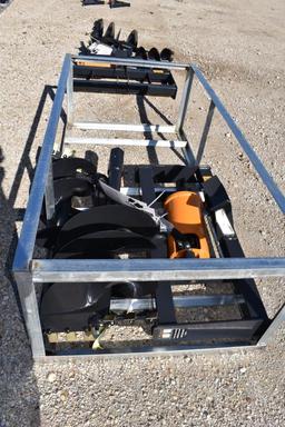 SKID STEER POSTHOLE DIGGER W/ 12" AND 18" AUGER