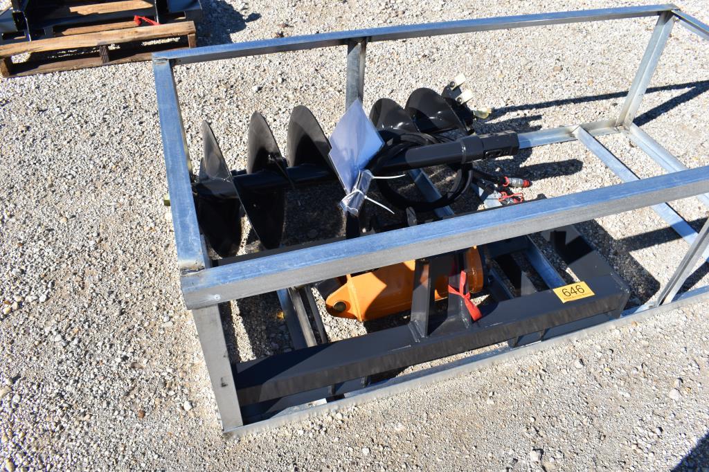 SKID STEER POSTHOLE DIGGER W/ 12" AND 18" AUGER