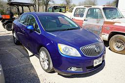 2013 BUICK VERANO CAR (NOT RUNNING) (VIN # 1G4PS5SK8D4101849) (SHOWING APPX 134,956 MILES, UP TO THE