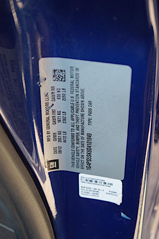 2013 BUICK VERANO CAR (NOT RUNNING) (VIN # 1G4PS5SK8D4101849) (SHOWING APPX 134,956 MILES, UP TO THE