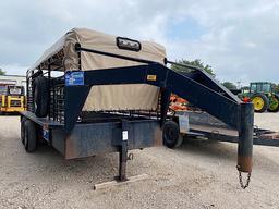 1993 6' X 16' GOOSENECK CATTLE TRAILER I-BOLT HITCH (VIN # 16GSH6C23PB046045) (I-BOLT HITCH ADAPTER
