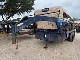 1993 6' X 16' GOOSENECK CATTLE TRAILER I-BOLT HITCH (VIN # 16GSH6C23PB046045) (I-BOLT HITCH ADAPTER