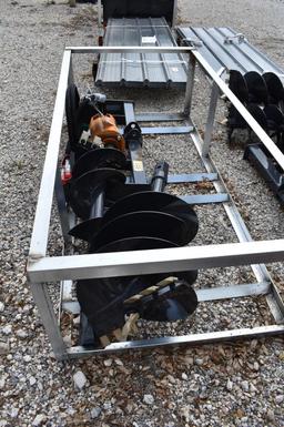 SKID STEER POSTHOLE DIGGER W/ 12" AND 18" AUGER