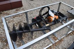 SKID STEER POSTHOLE DIGGER W/ 12" AND 18" AUGER