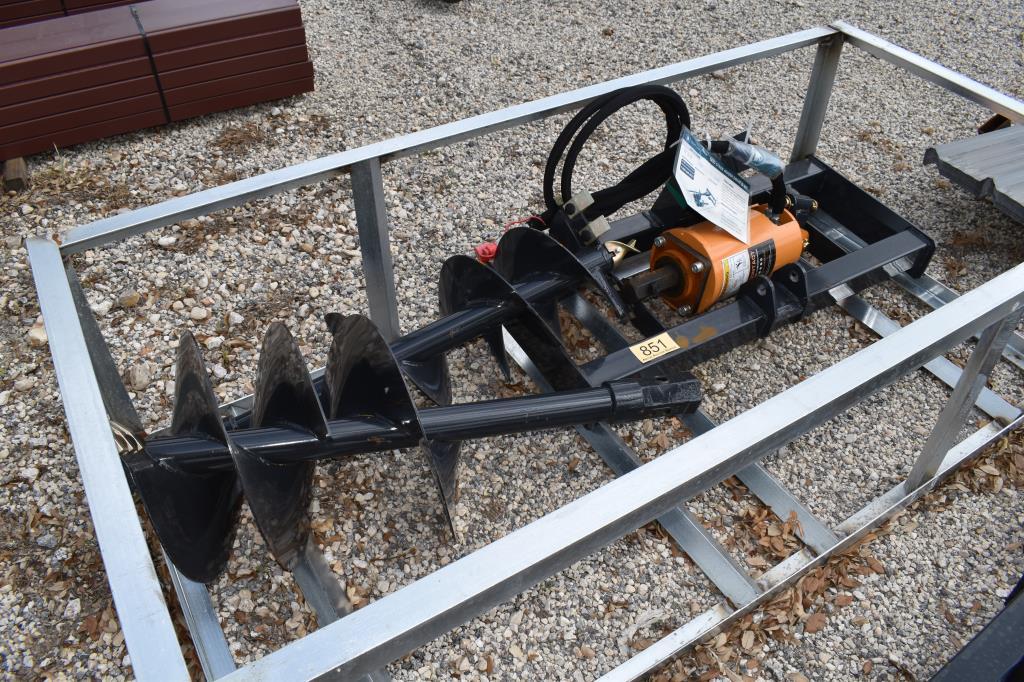 SKID STEER POSTHOLE DIGGER W/ 12" AND 18" AUGER