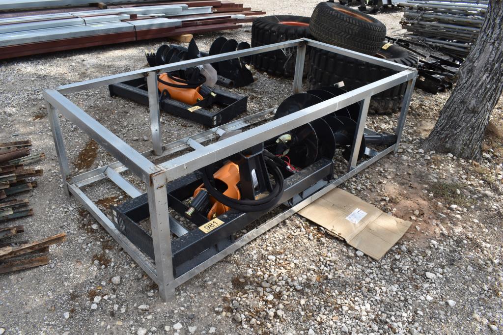 SKID STEER POSTHOLE DIGGER W/ 12" AND 18" AUGER
