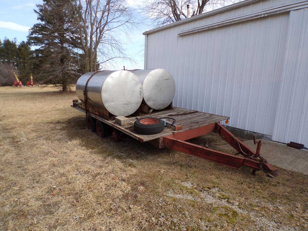 2 Stainless Tanks on Trailer