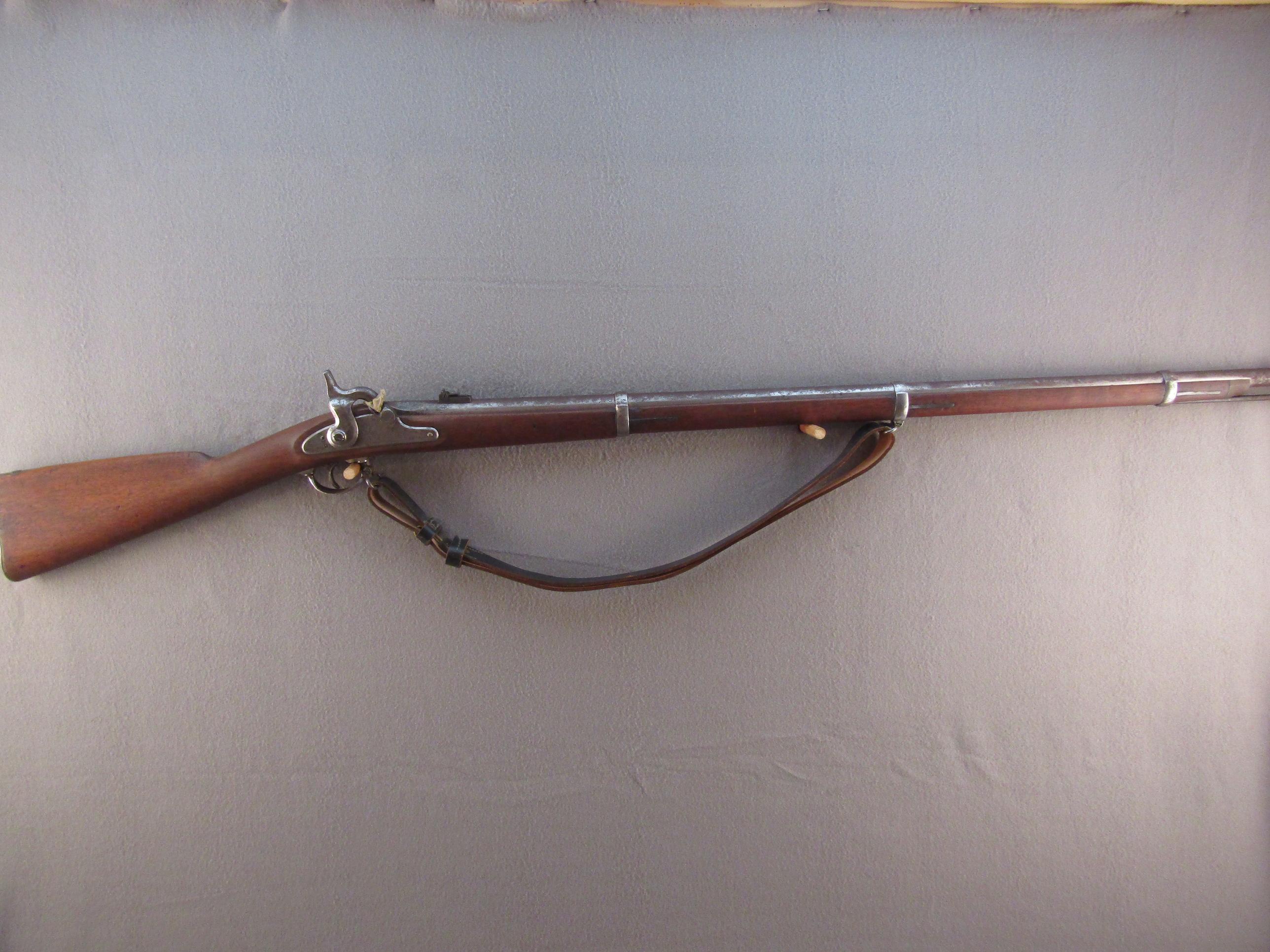 black powder:  SPRINGFIELD MODEL 1861 PERCUSSION MUZZLE LOADING RIFLE, 69CAL, NVSN