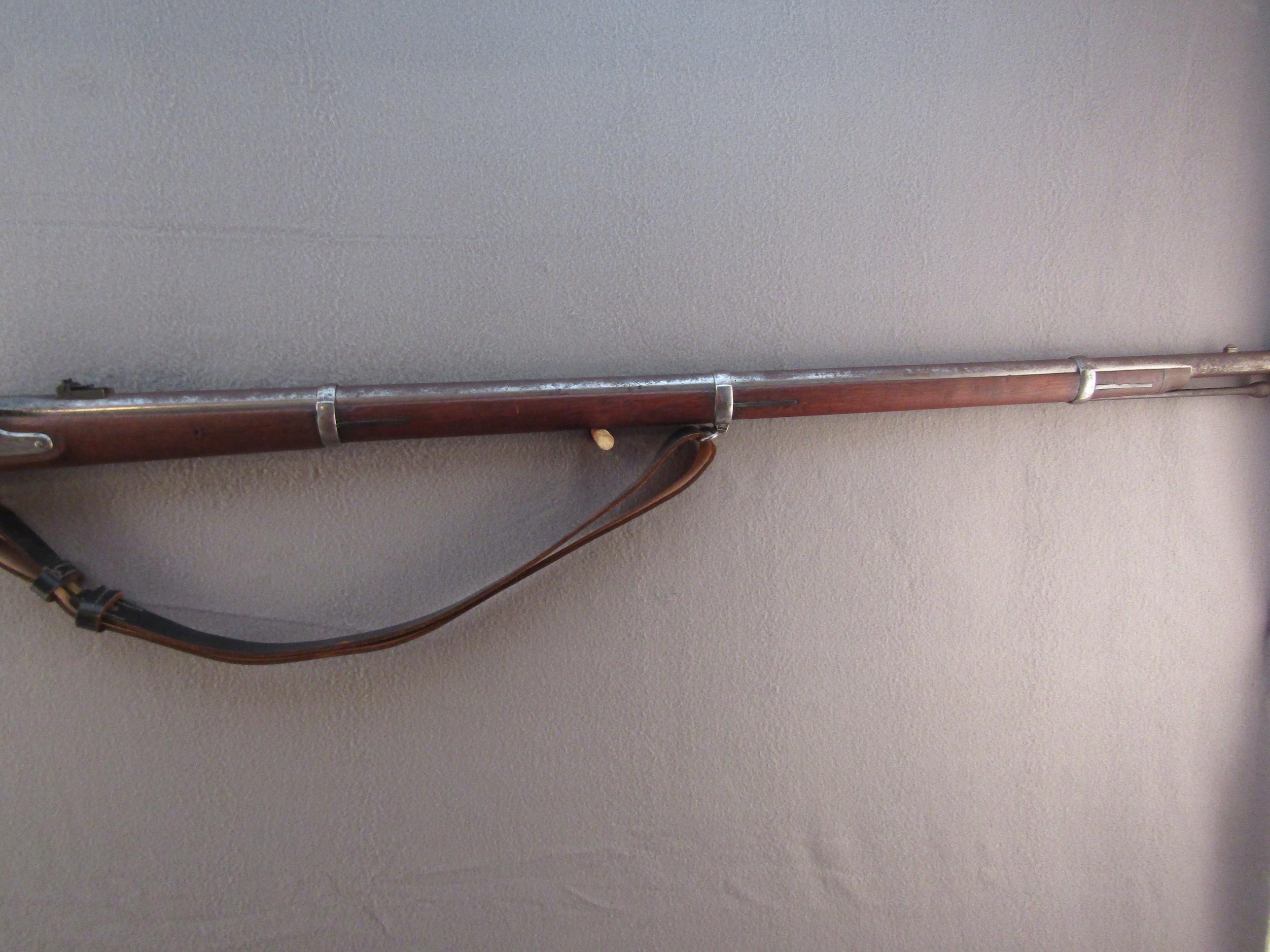 black powder:  SPRINGFIELD MODEL 1861 PERCUSSION MUZZLE LOADING RIFLE, 69CAL, NVSN