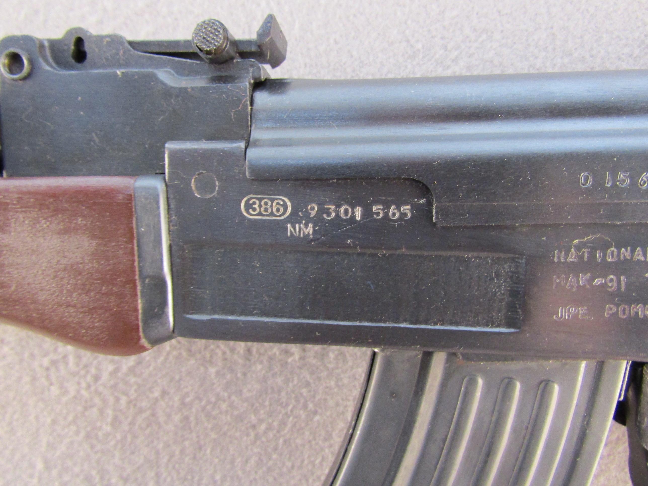 MAK 91, 7.62X39CAL SEMI AUTO ACTION RIFLE, S#9301565