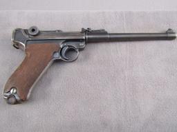 handgun: DWM MANUFACTURED ARTILLERY LUGER, 9MM SEMI AUTO PISTOL, S#3781L
