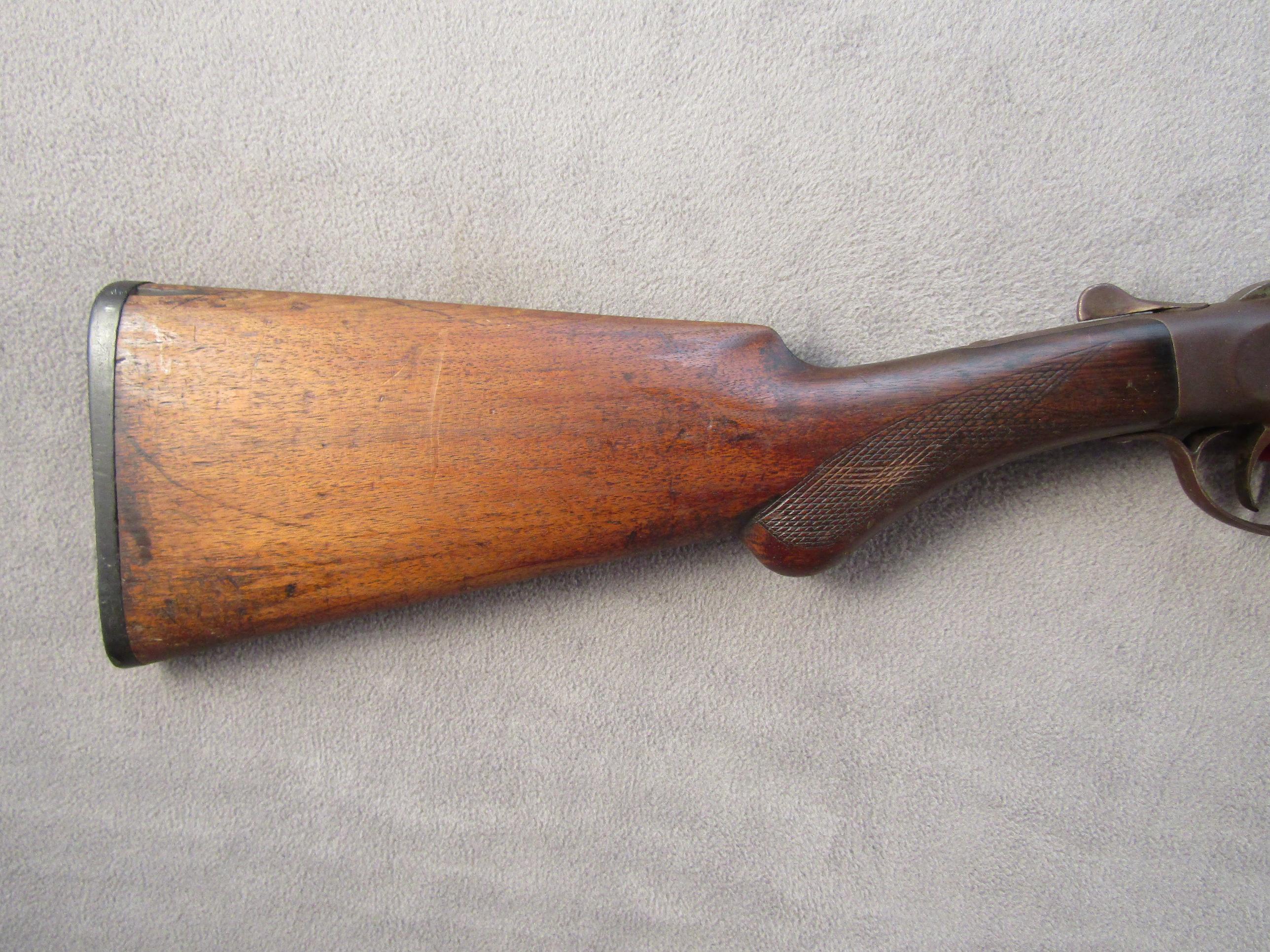 antique: FLETCHER HARDWARE CROWN EJECTOR 1885, 12GA SINGLE SHOT SHOTGUN, NVSN
