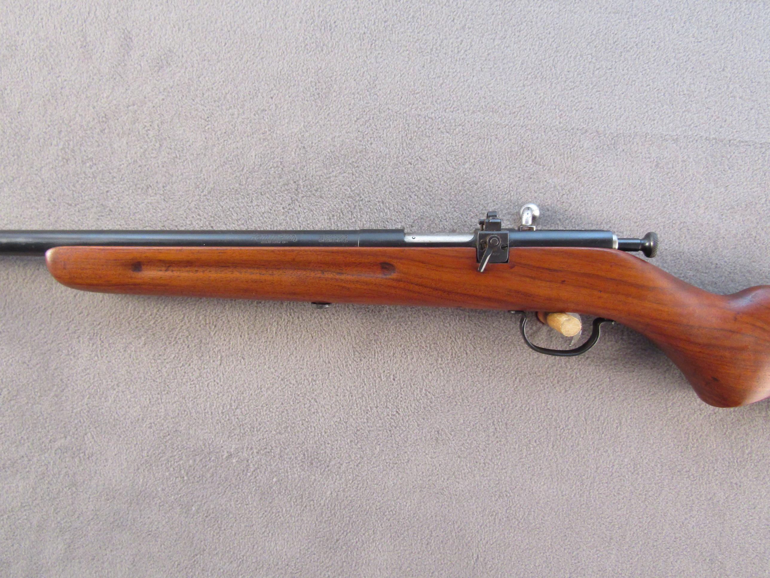 REMINGTON MODEL 33 NRA JR, 22CAL SINGLE SHOT BOLT ACTION RIFLE, NVSN