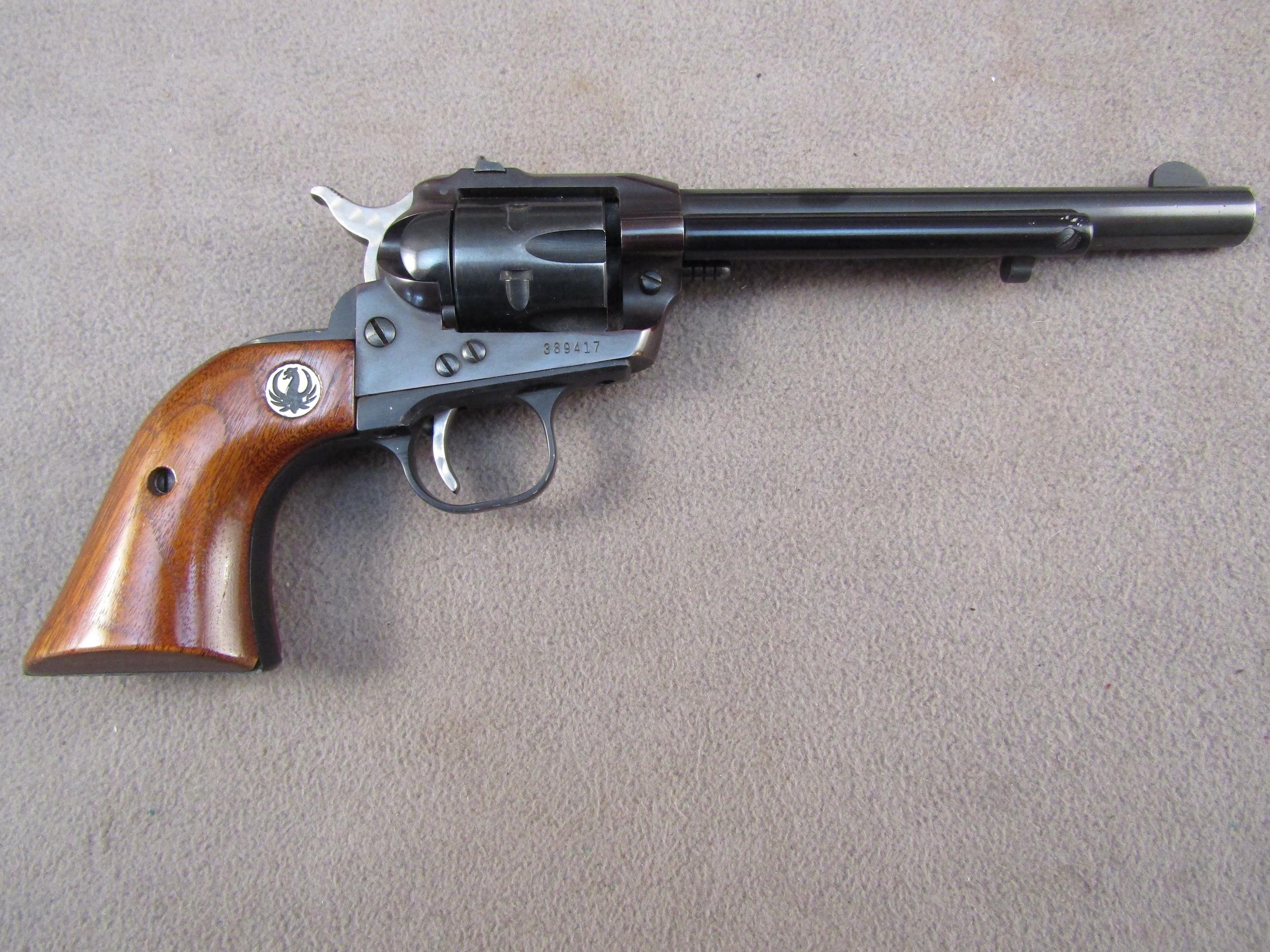 handgun: RUGER Single-Six, Revolver, .22 cal, 6 shot, 6.5" barrel, S#389417
