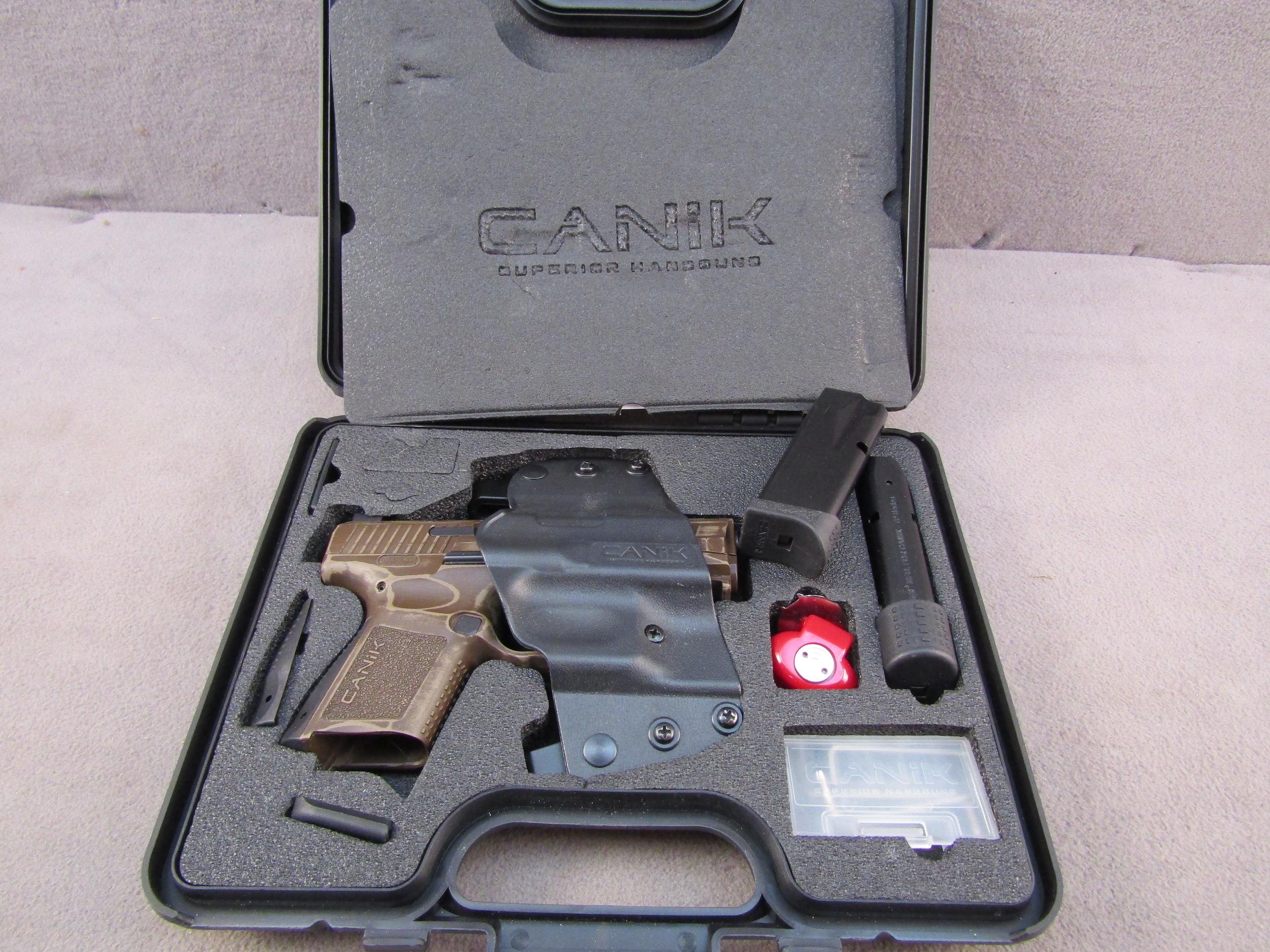 handgun: CANIK Model TP9, Semi-Auto Pistol, 9mm, 12 shot, 3.5" barrel, S#T6472-20CB39226