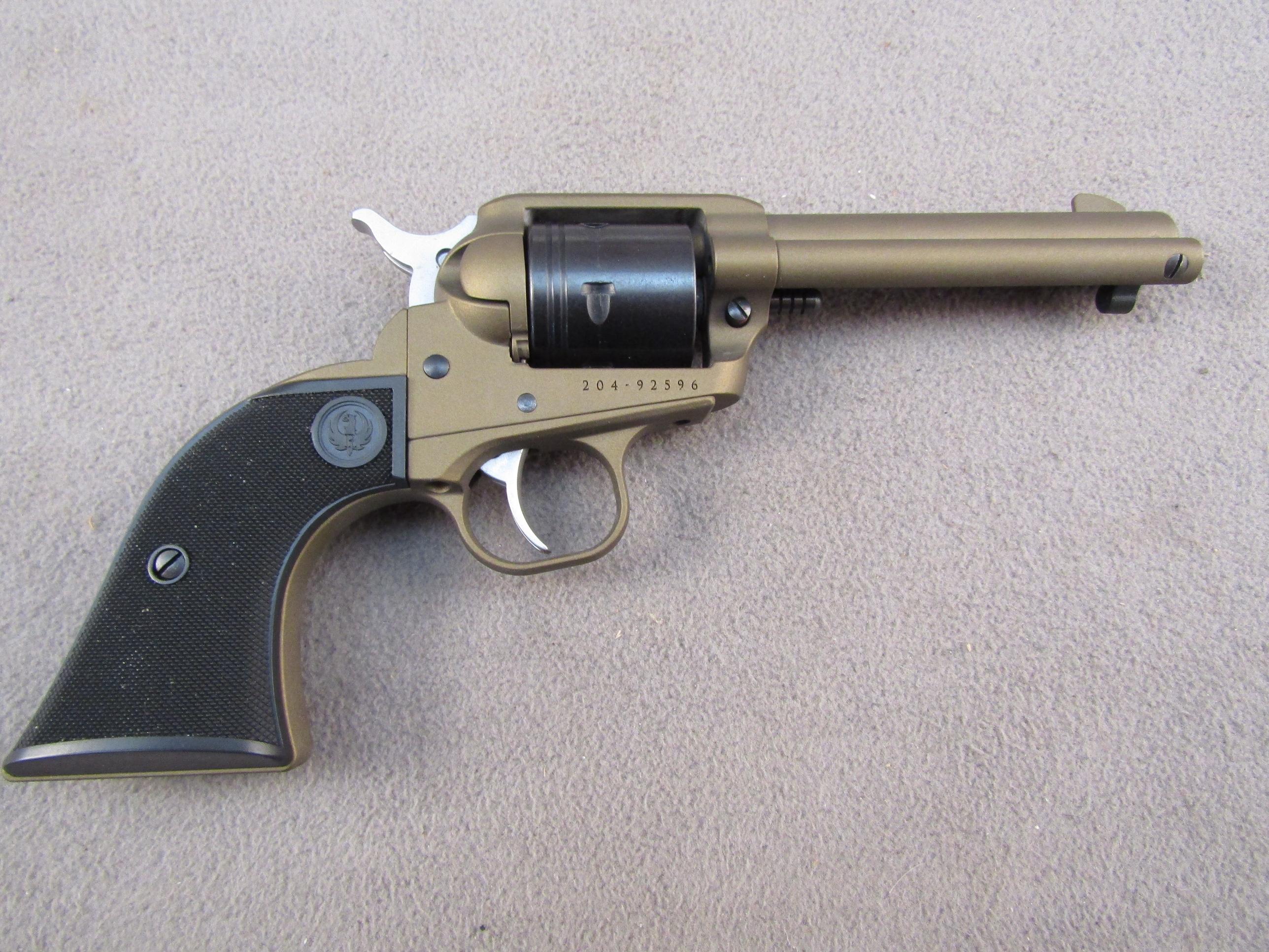 handgun: RUGER Model Wrangler, Revolver, .22LR, 6 shot, 4.75" barrel, S#204-92596