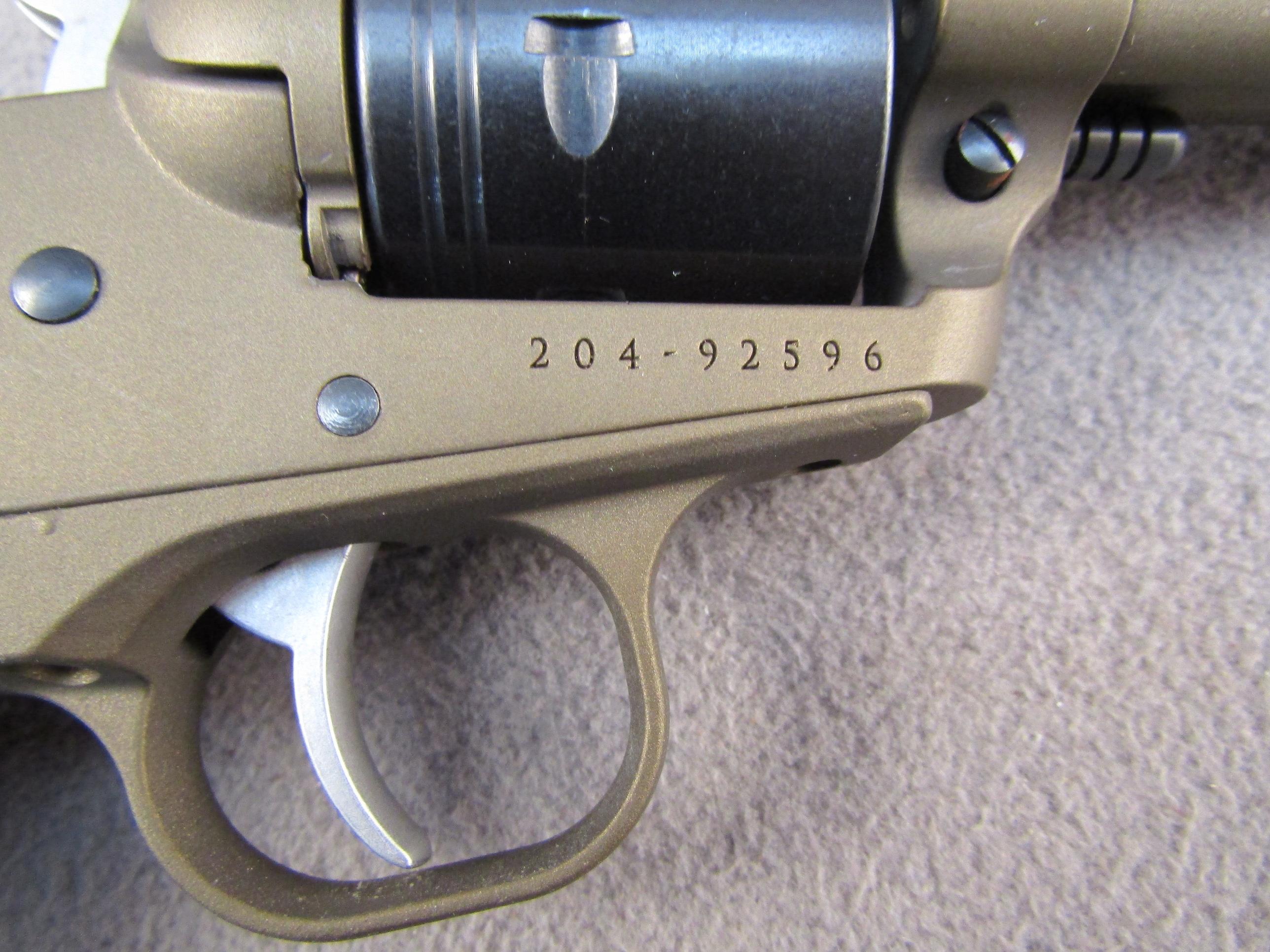 handgun: RUGER Model Wrangler, Revolver, .22LR, 6 shot, 4.75" barrel, S#204-92596