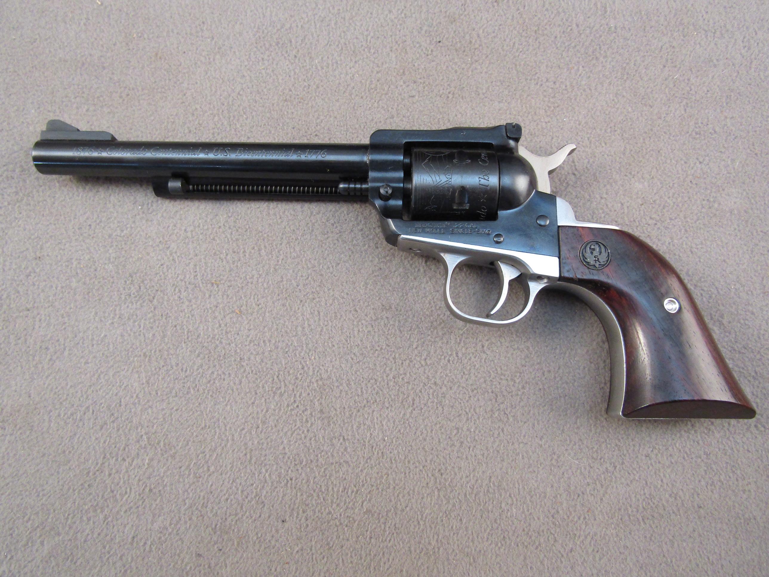 handgun: RUGER Colorado Single Shot, Revolver, .22, 6 shot, 6.5" barrel, S#76-01852