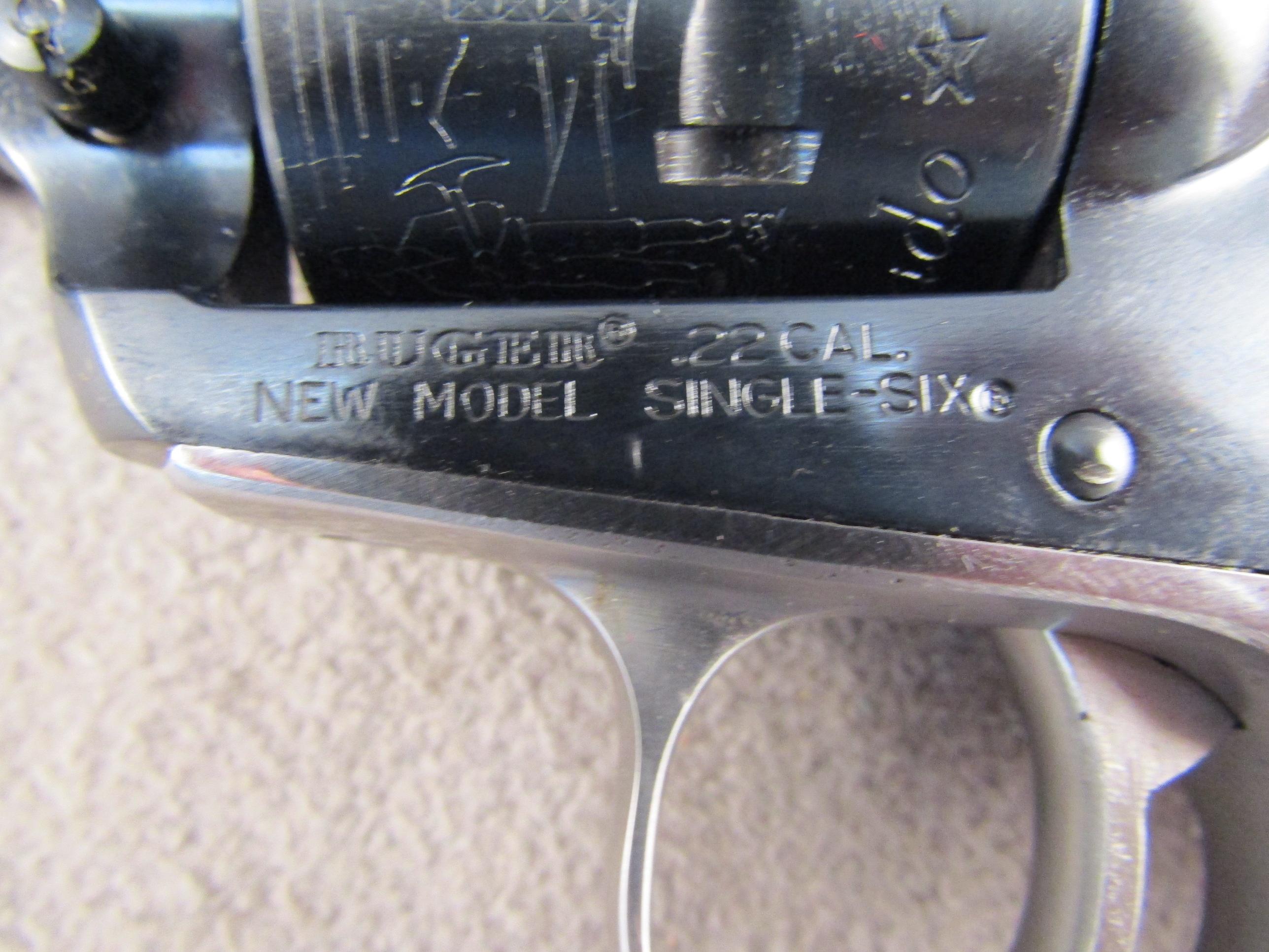 handgun: RUGER Colorado Single Shot, Revolver, .22, 6 shot, 6.5" barrel, S#76-01852