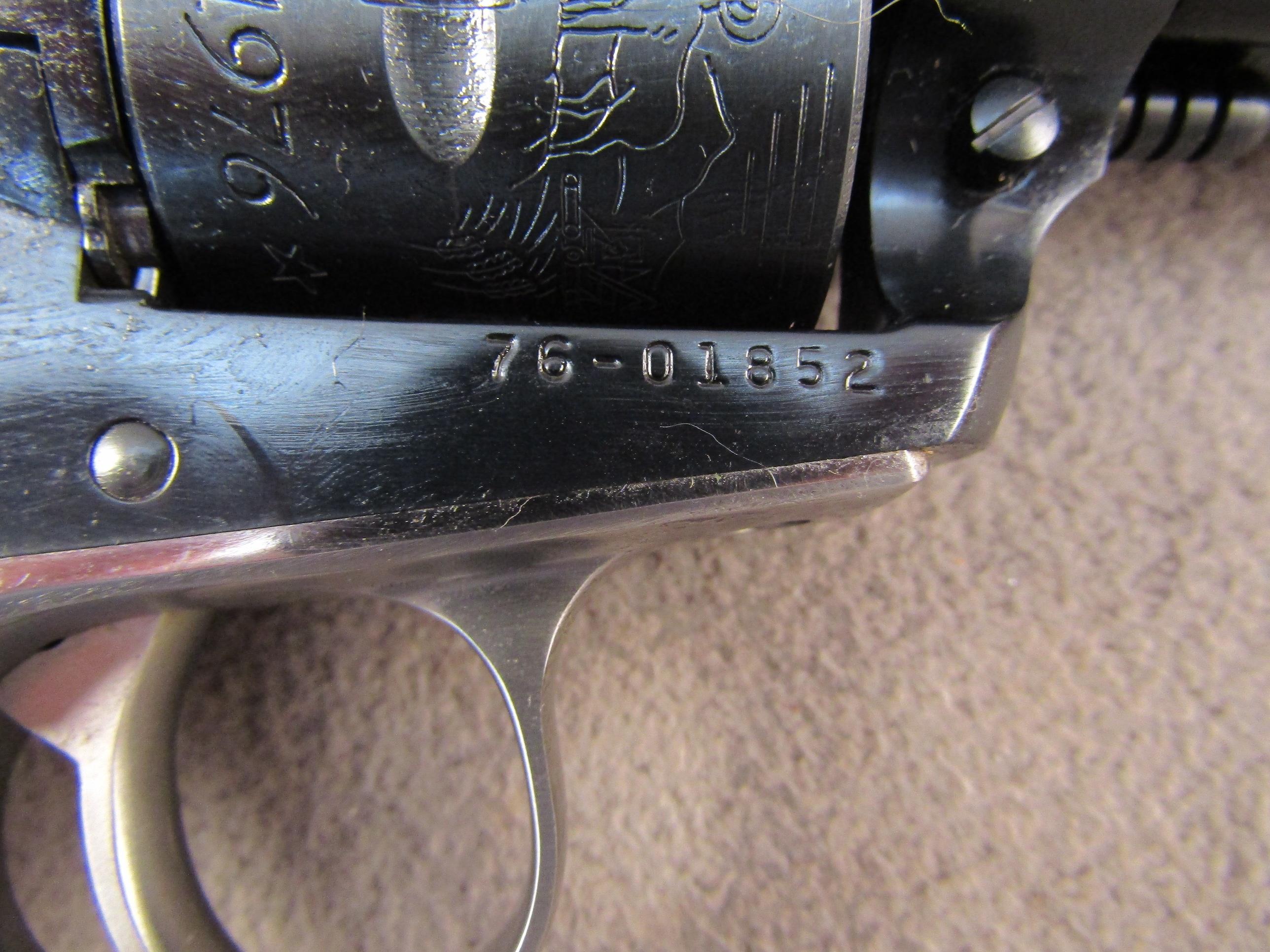 handgun: RUGER Colorado Single Shot, Revolver, .22, 6 shot, 6.5" barrel, S#76-01852