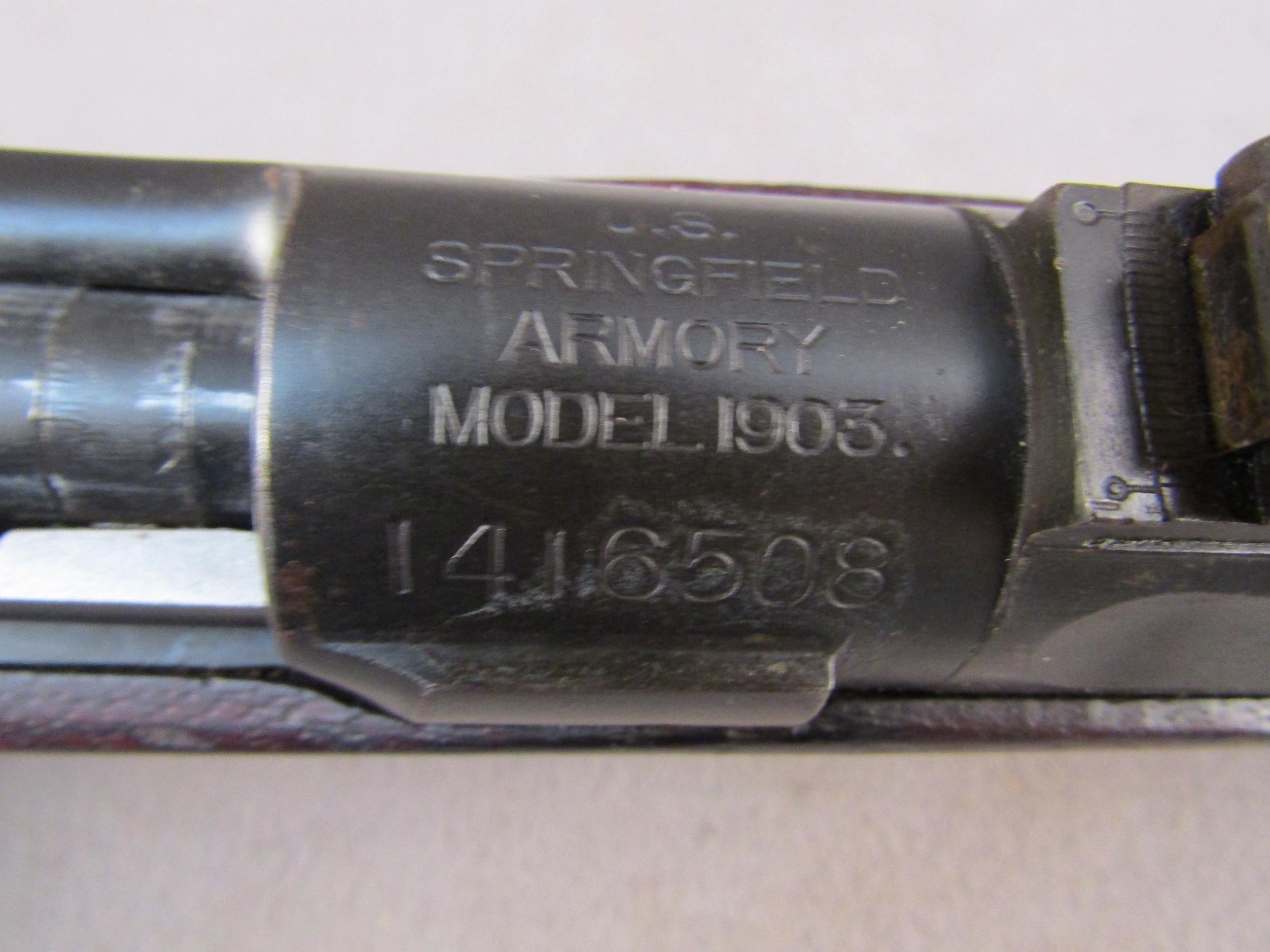 SPRINGFIELD Model 1903, Bolt-Action Rifle, 30-06, S#1416508