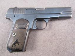 handgun: COLT Model Colt Automatic, Semi-Auto Pistol, .380, 6 shot, 3.75" barrel, S#51565