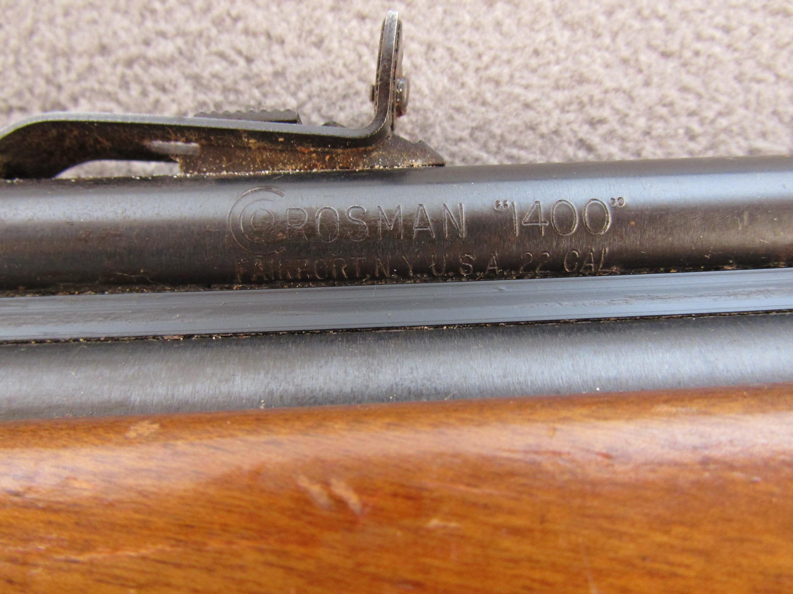 pellet gun: CROSSMAN Model 1400, Single-Action Rifle, .22, S#NVSN