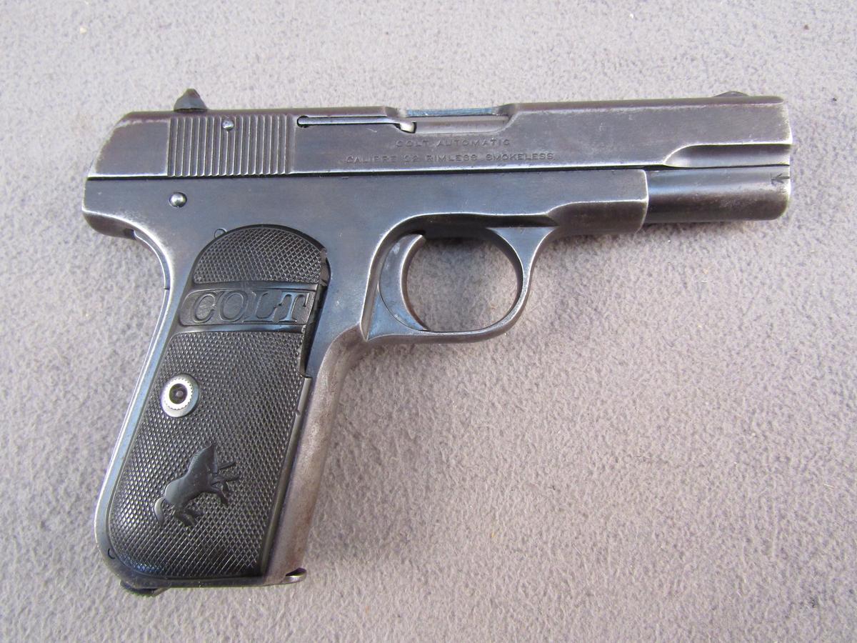 handgun: COLT Model 1903 Automatic, Semi-Auto Pistol, .32, 7 shot, 3.75" barrel, S#339634