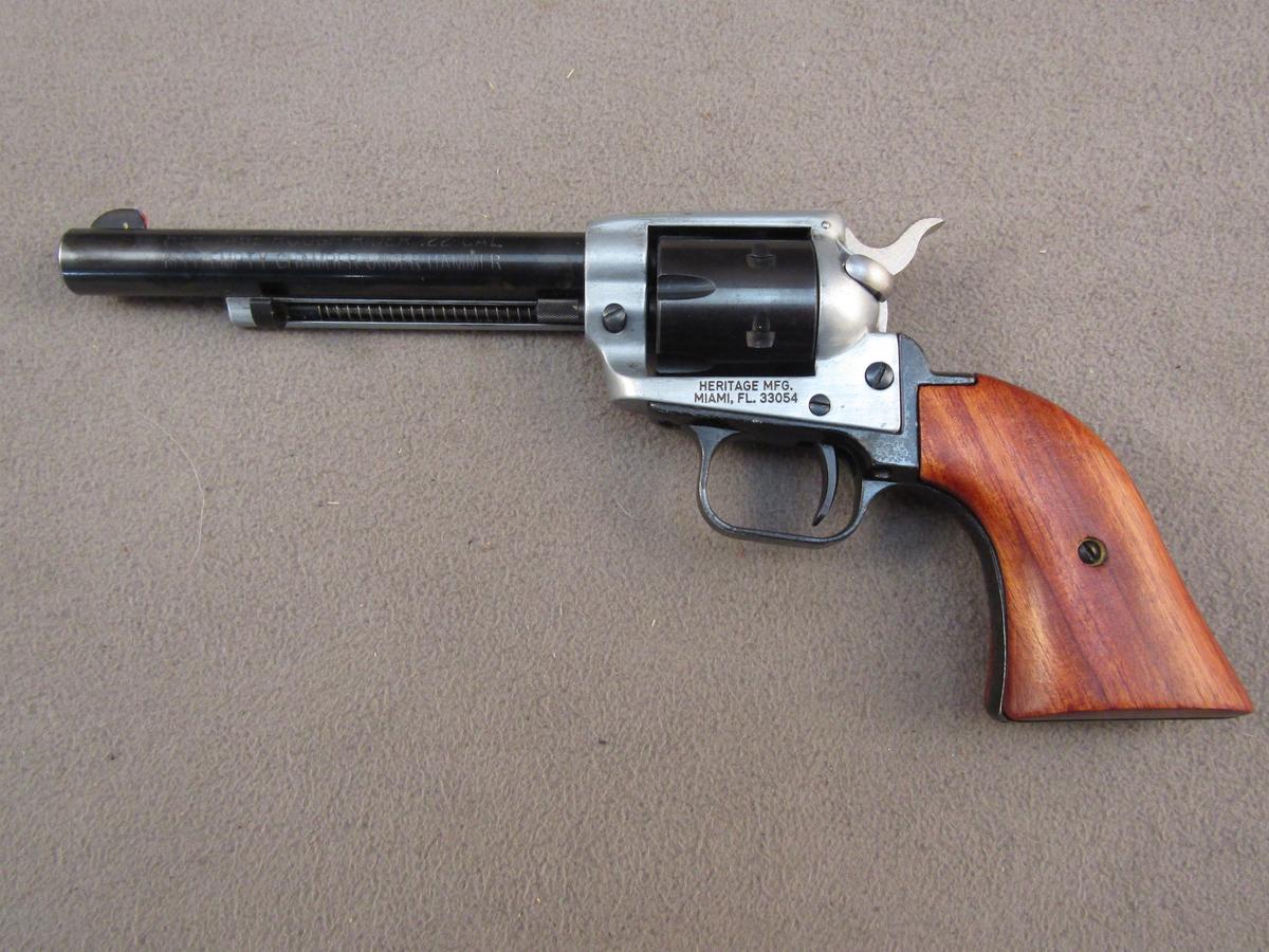 handgun: HERITAGE Model Rough Rider, Revolver, .22, 6 shot, 5.5" barrel, S#G03114