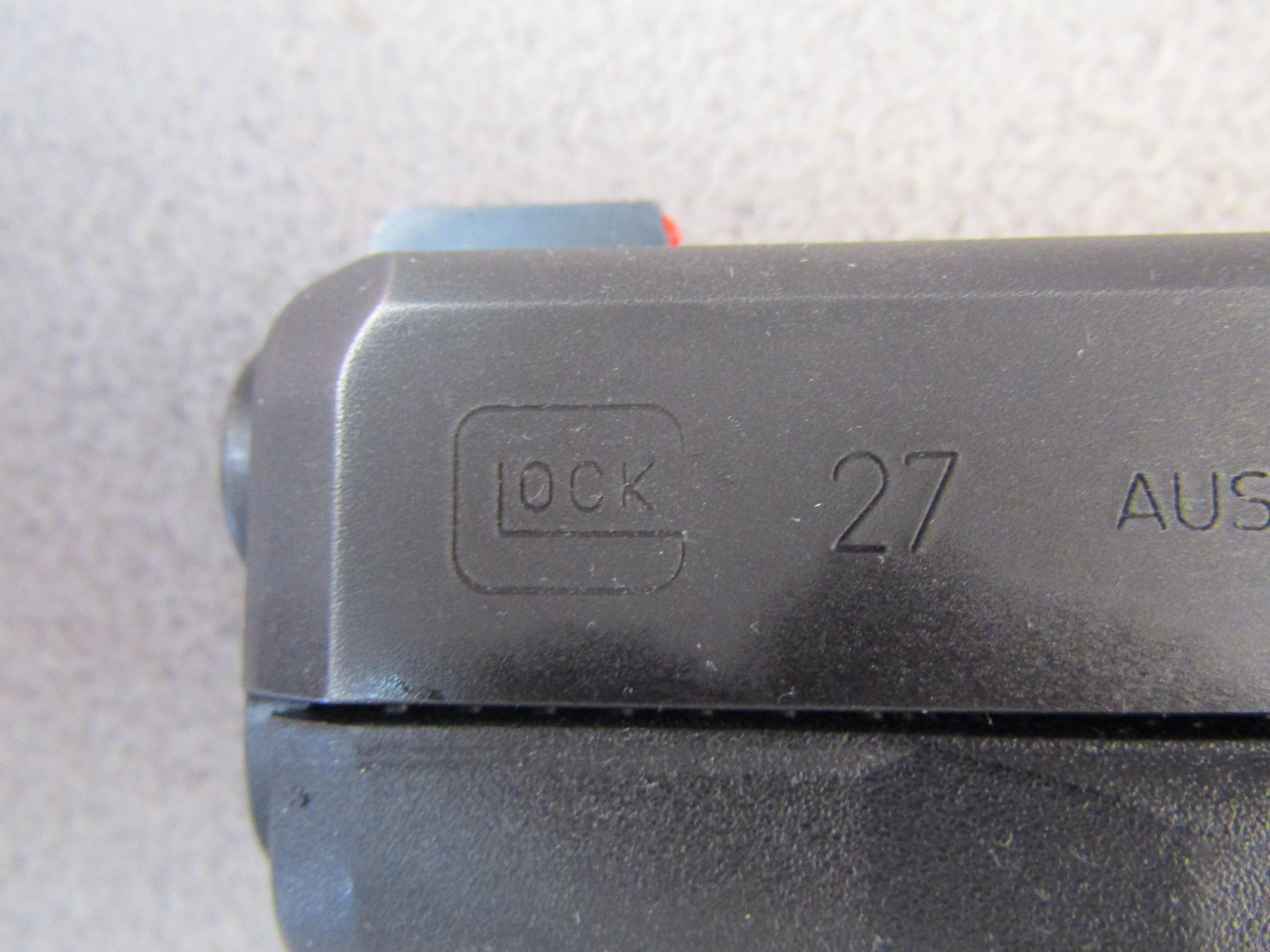 handgun: GLOCK Model 27, Semi-Auto Pistol, 40, 9 shot, 325", S#CBG277