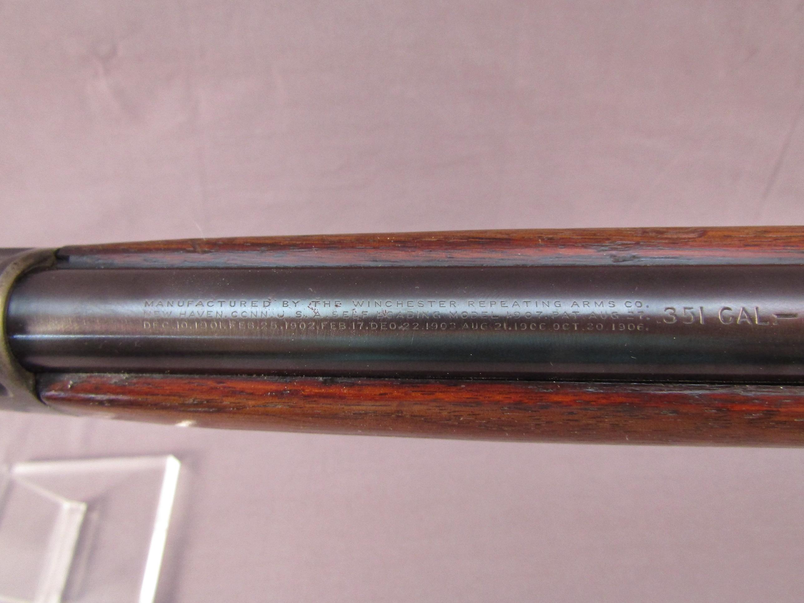 WINCHESTER Model 1907 SL, Semi-Auto Rifle, 351, S#24684