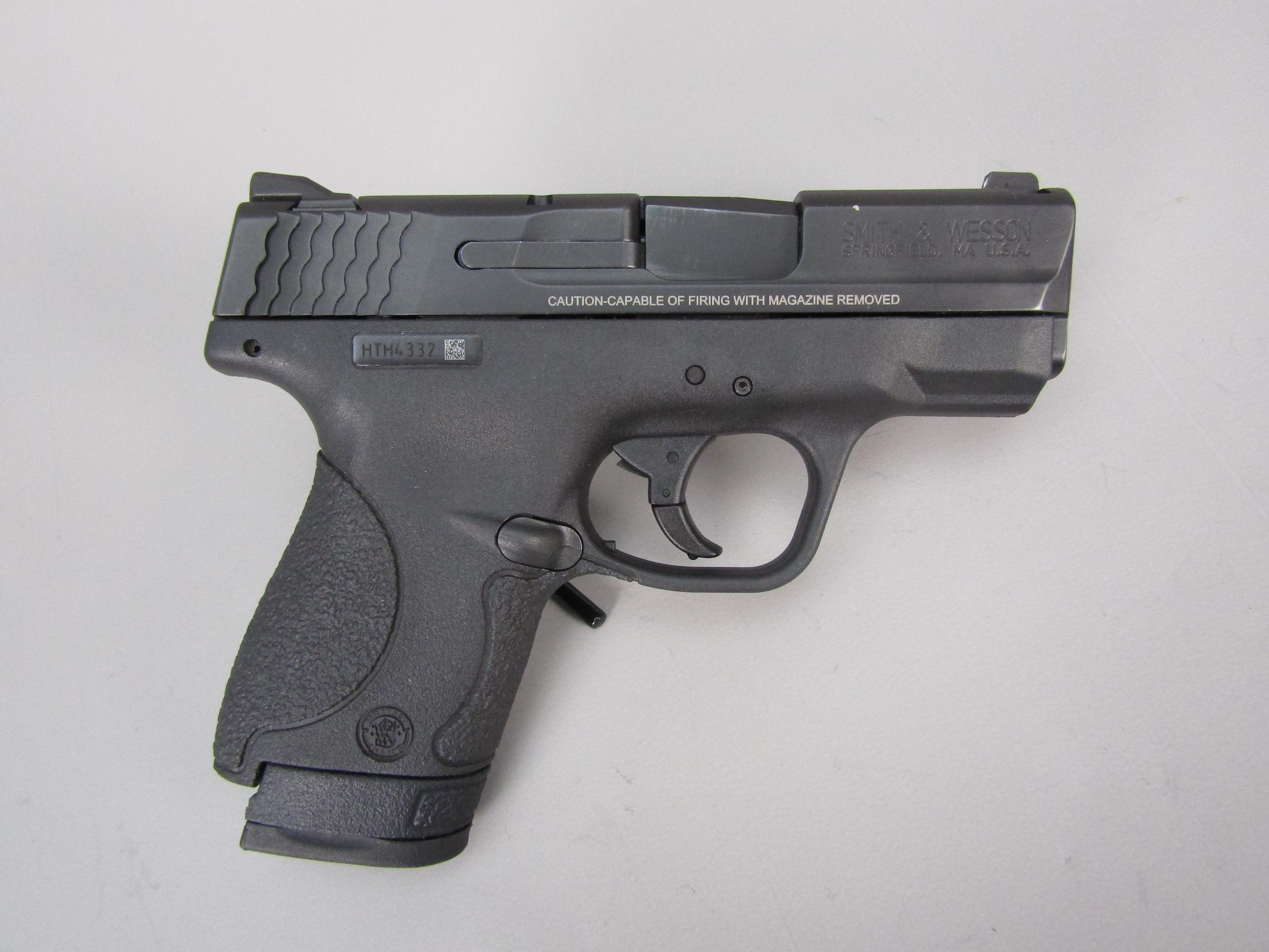 handgun: S&W Model M&P 40 Shield, Semi-Auto Pistol, .40, 7 shot, 3" barrel, 6" overall, S#HTH4332