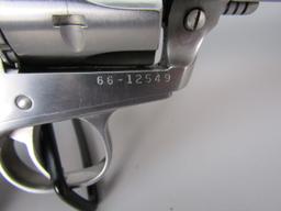 handgun: RUGER Model New Model Single-Six, Revolver, .22, 6 shot, 6 3/4" bbl, 12" overall S#66-12549