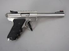 handgun: RUGER Model Mark II Target, Semi-Auto Pistol .22LR 10 shot 5 7/8" bbl 10.5" o/a S#225-55245