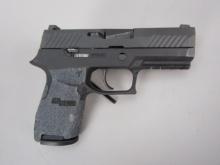 handgun: SIG SAUER Model P320, Semi-Auto Pistol, 9mm, 15 shot, 4 3/4" barrel, 7" overall, S#58B12773
